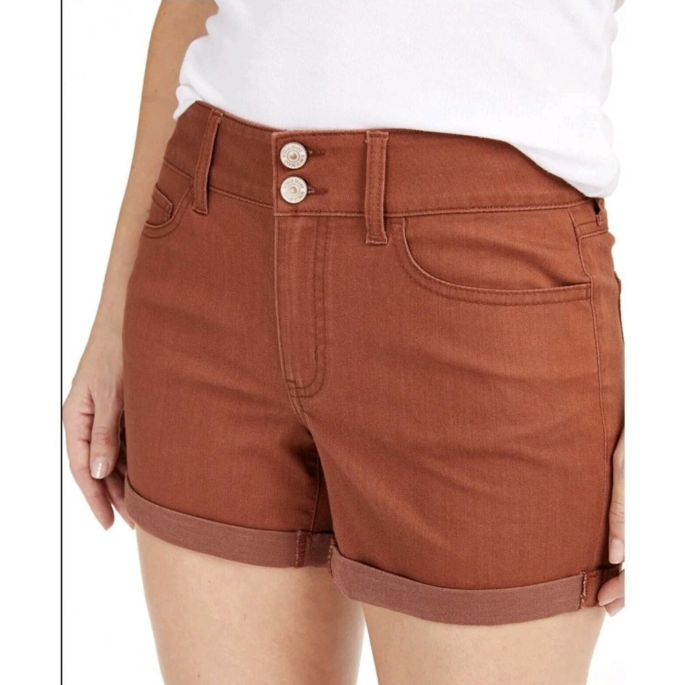 Rewash Rust Mom Shorts Mid Rise Cuffed Denim NWT